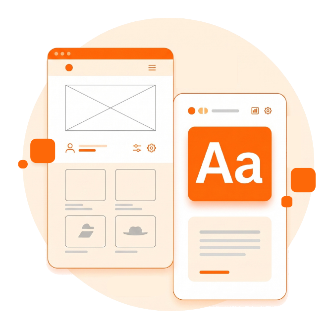 UI / UX 設計服務示意